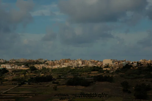 Malta Paisajes Verdes Valle Castillos — Foto de Stock