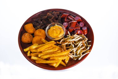 İzole edilmiş bir et tabağı.