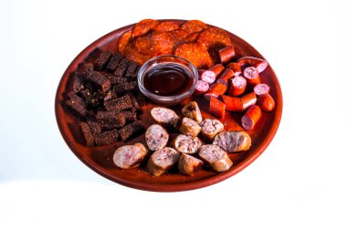 İzole edilmiş bir et tabağı.