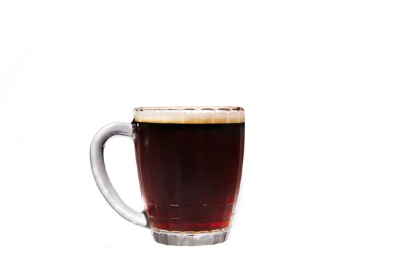 一个装黑啤酒的杯子 — 图库照片