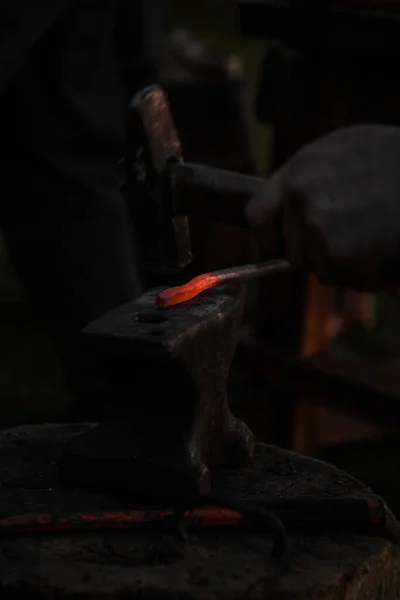 Forging Iron Stick Macro — Stock Photo, Image
