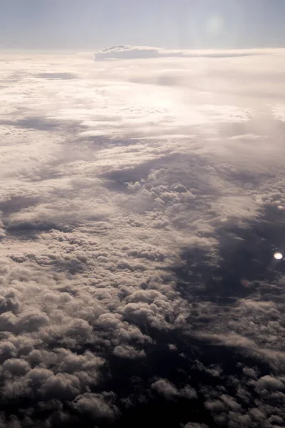 Nubes Texturizadas Vista Desde Plano —  Fotos de Stock