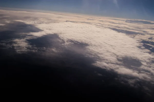 Nuvens Texturizadas Vista Avião — Fotografia de Stock