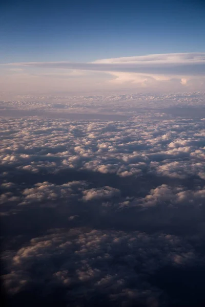 Nuvens Texturizadas Vista Avião — Fotografia de Stock