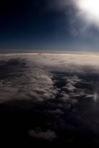 Getextureerde Wolken Uitzicht Vanaf Een Vliegtuig — Stockfoto