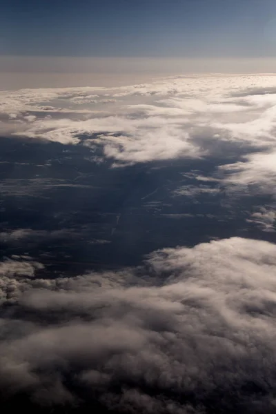 Nubes Texturizadas Vista Desde Plano — Foto de Stock