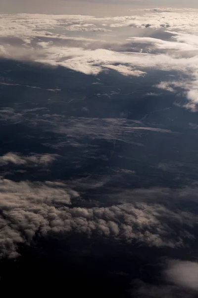 Textured Clouds View Plane — Stock Photo, Image