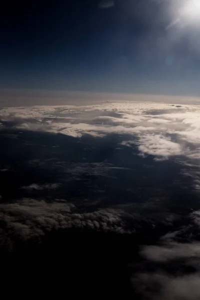 Textured Clouds View Plane — Stock Photo, Image