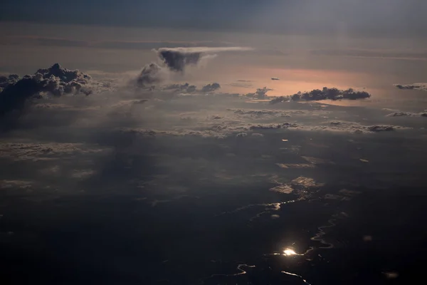 Υφή Σύννεφα Θέα Από Ένα Αεροπλάνο — Φωτογραφία Αρχείου