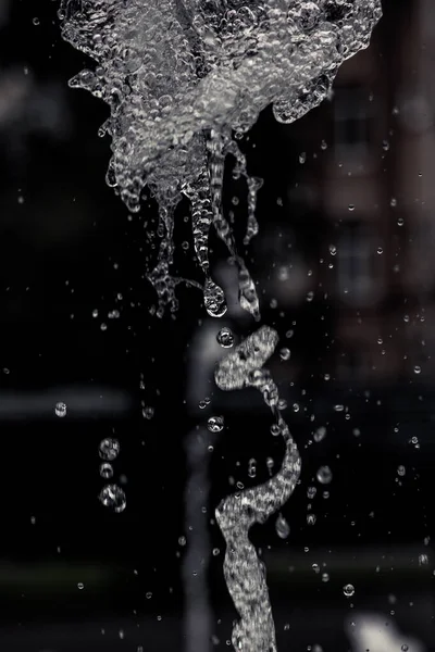 Water Drops Macro Dark Background — Stockfoto