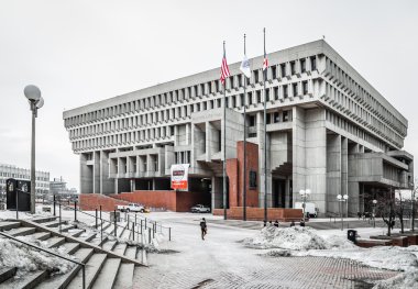 Boston City Hall kışın