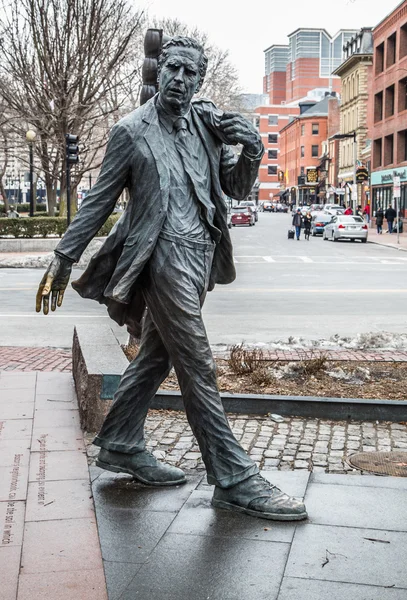 Kevin Hagan statue at Faneuil Hall in Boston — Stock Photo, Image