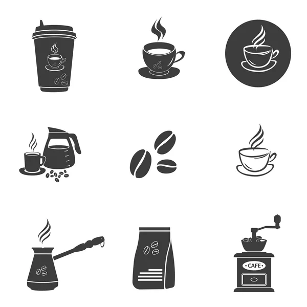 Coffee set icons — Stock Vector