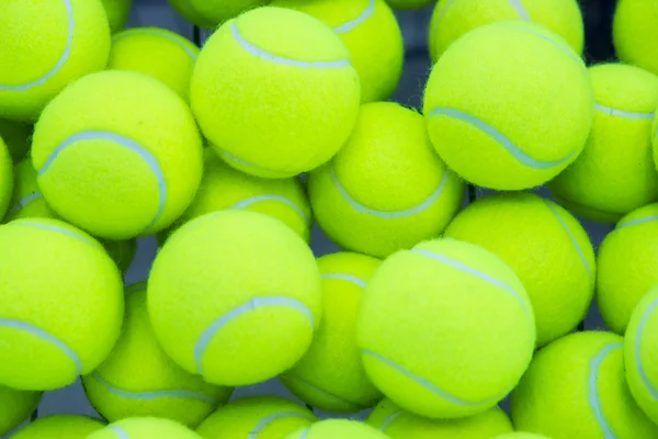 Lotto palle da tennis — Foto Stock