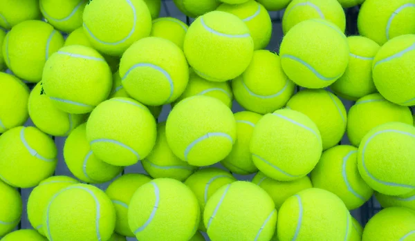 Lotto palle da tennis — Foto Stock