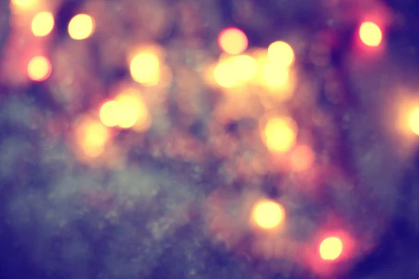 Résumé Fond Flou Bokeh Fond Lumières Noël Dorées Rouges Avec — Photo