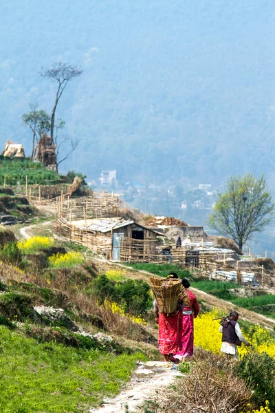 Vita di paese Napal — Foto Stock