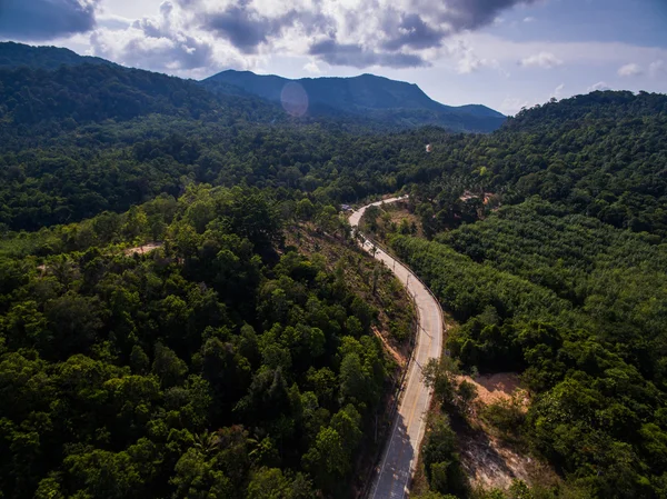 Vue aérienne de la jungle de Koh Phangan, Thaïlande — Photo