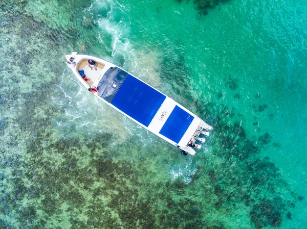 Boat aerial view in koh Phangan Thailand