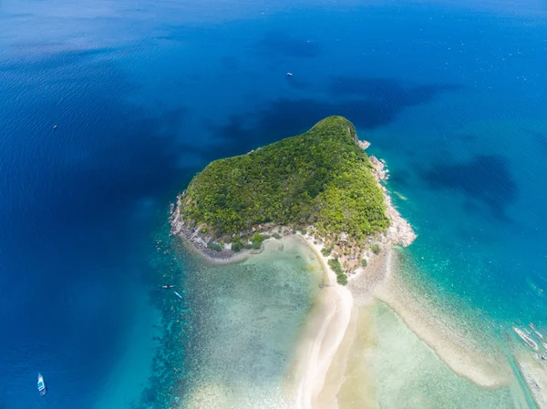 Cuore isola di Koh Phangan, Thailandia vista aerea — Foto Stock