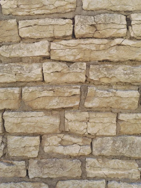 Old brick wall texture yellow close up — Stock Photo, Image