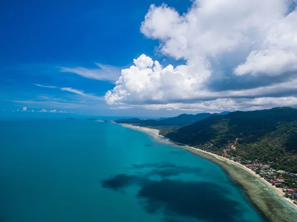 与浅滩 Haadrin，帕岸岛，泰国海滩的鸟瞰图 — 图库照片