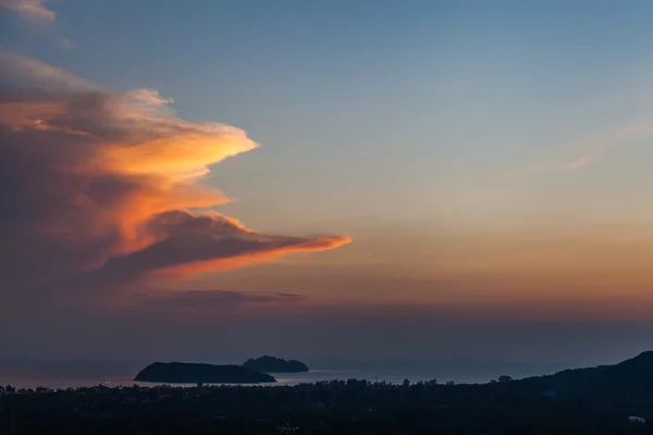 Utsikt över solnedgången på ön Koh Phangan Thailand — Stockfoto
