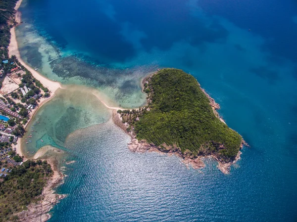 Corazón de la isla de Koh Phangan, Tailandia vista aérea — Foto de Stock