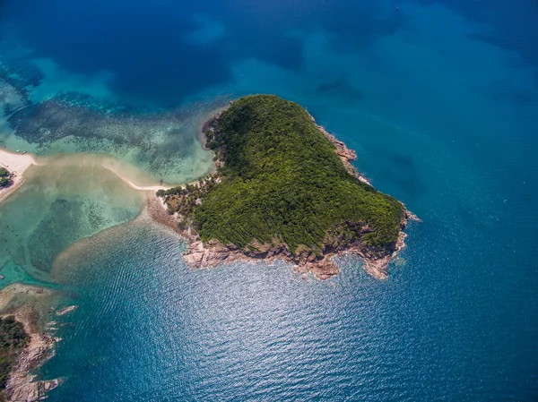 Coeur île de Koh Phangan, Thaïlande vue aérienne — Photo