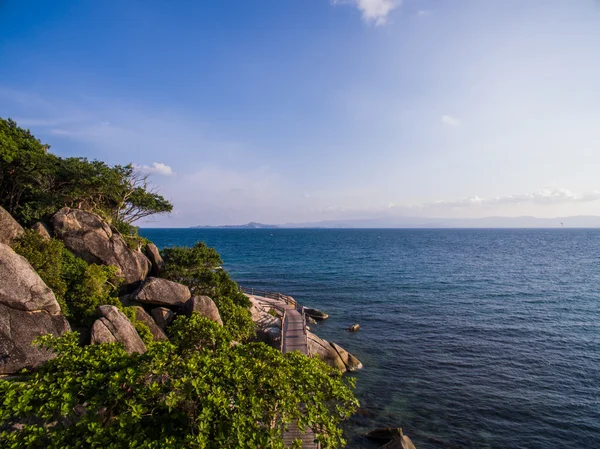 Εναέρια άποψη σε ξύλινο κομμάτι γύρω από το Ακρωτήρι το νησί Koh Phangan — Φωτογραφία Αρχείου