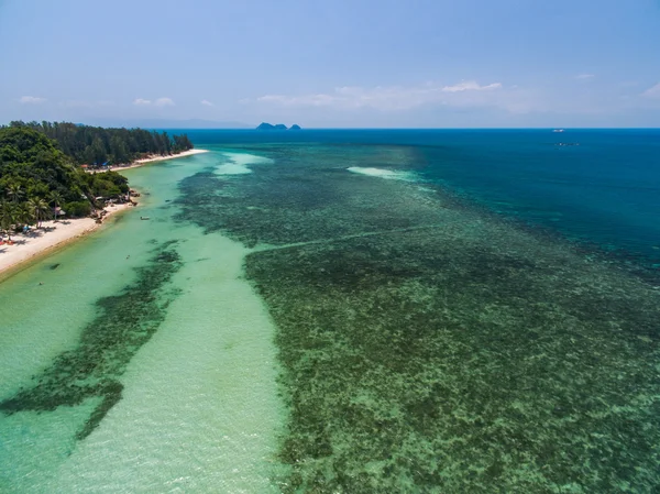 Sığ Koh Samui, Tayland ile plaj havadan görünümü — Stok fotoğraf