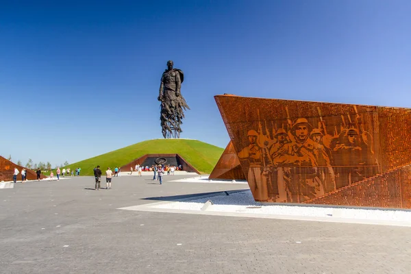 RZHEV, RUSSIA - AUGUST 21, 2020 Rzhev Memorial to the Soviet Soldier. Memorial complex in memory of all Soviet soldiers of World War II. Main view.