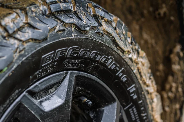 Moscow Russia May 2021 Bfgoodrich All Terrain Mud Terrain Tires — 스톡 사진