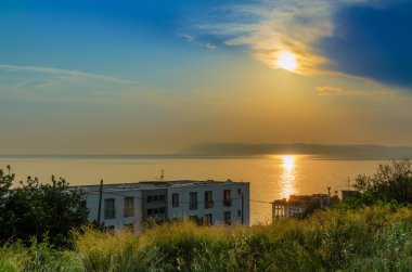 Hırvatistan Podgora deniz günbatımı