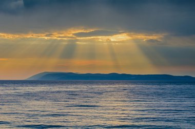 Hırvatistan Podgora deniz günbatımı 