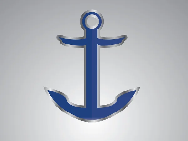 Interesting blue anchor — Stock Vector