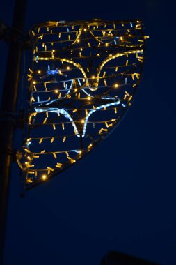 Noel ışıklarının soyut arkaplanı