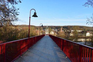 Fransa 'dan Almanya' ya Pont d 'amiti boyunca manzara