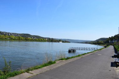 Mittelrheintal 'deki Stolzenfels' te Rhine.