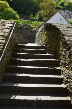Ortaçağ merdivenlerinin güzel manzarası