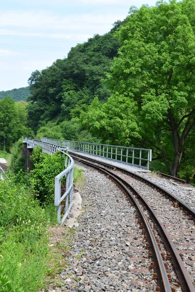Köprüdeki tren yolu.