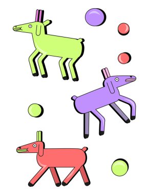 Simgeler renkli keçi.