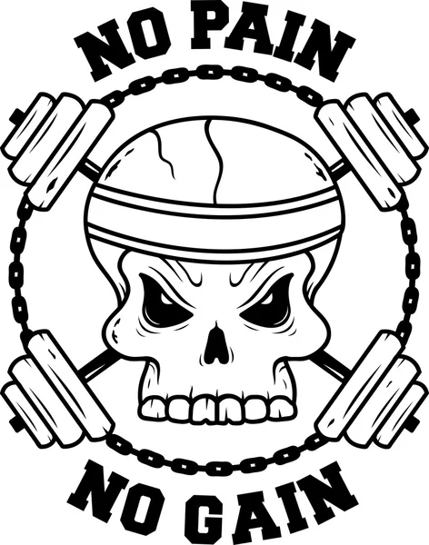 Skull and rods — Stock Vector