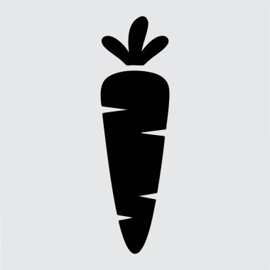 Havuç simgesinin vektör illüstrasyonu