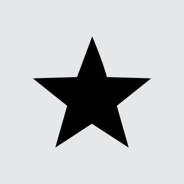 Yıldız simgesi. düz tasarım.