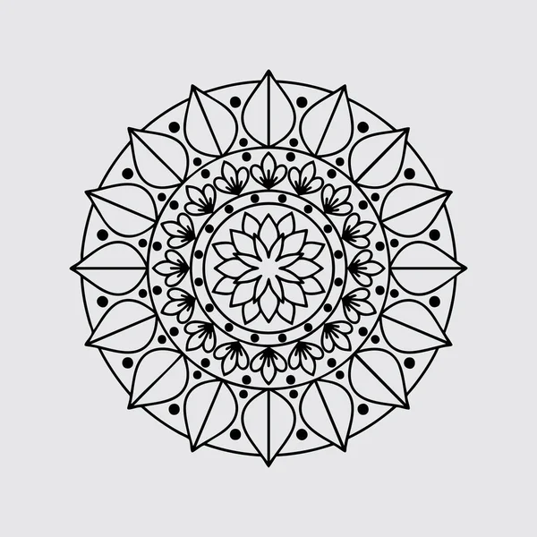 Mandala yuvarlak süsü. vektör illüstrasyonu