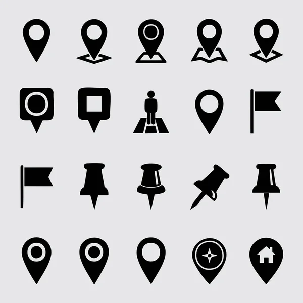 Beyaz arkaplanda konum simgesi ayarlandı