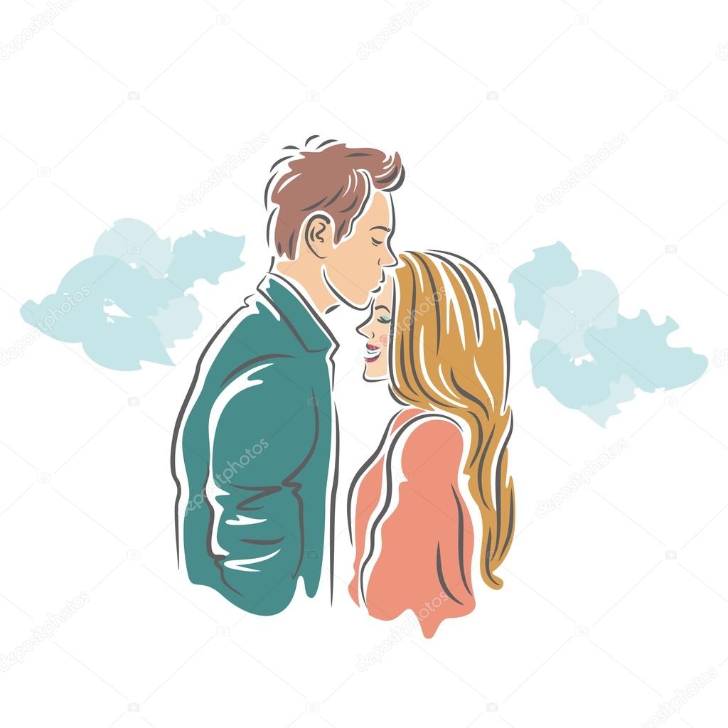Happy Couple Kissing Forehead Stock Vector Image by ©@ #117358150 Happy Couple Kissing Forehead Stock Vector Image by ©@ #117358150