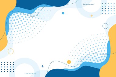 Dinamik şekiller ve noktalarla dolu canlı soyut bir arkaplan, modern tasarımlar için mükemmel.