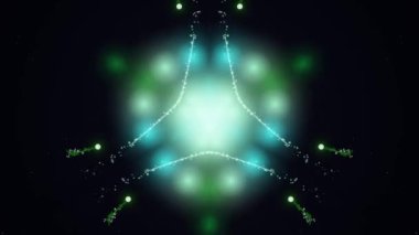 Canlı ışıkları ve ışıldayan efektleri olan soyut dijital sanat